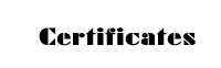 certificates